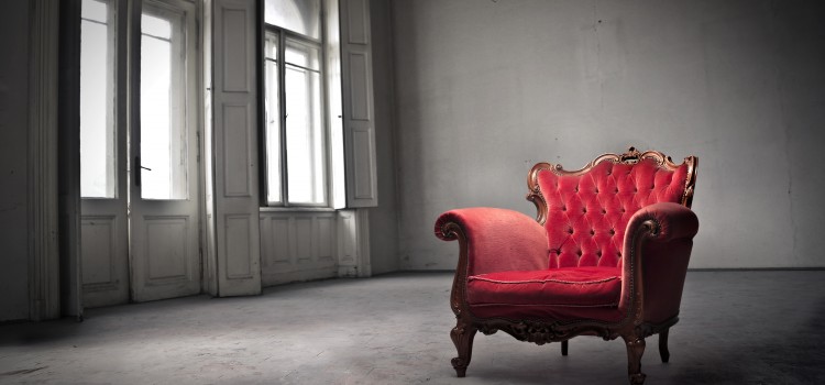 Red old-fashioned chair